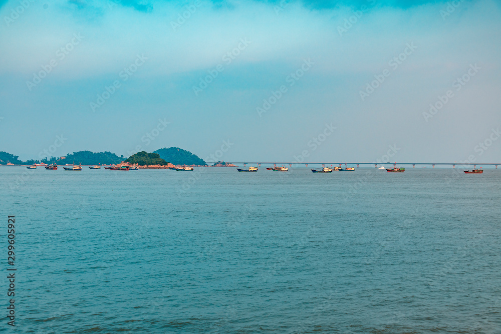 Obraz premium Ocean views around Jiuzhou Island in Zhuhai, Guangdong Province, China