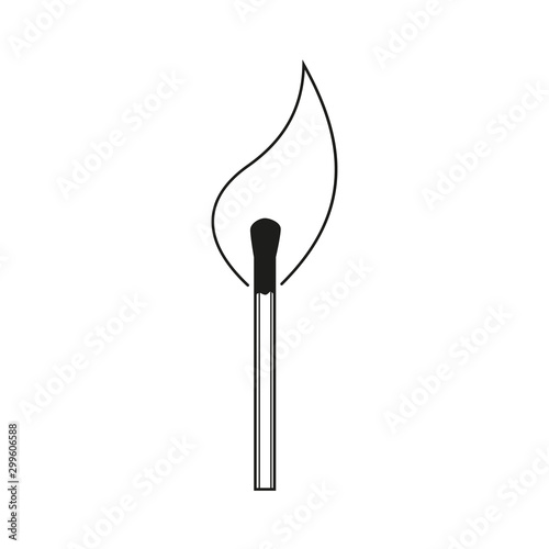 Black and white matchstick ...
