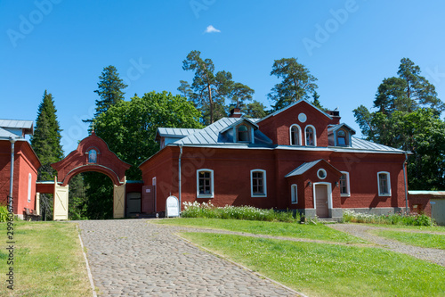 Buildings in the resurrection monastery on the island of Valaam