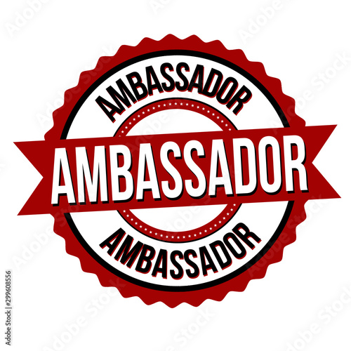 Ambassador label or sticker photo