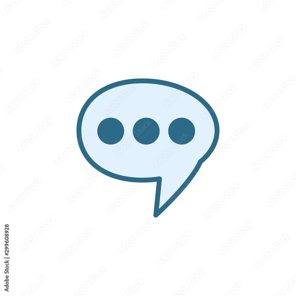 Isolated communication bubble icon line vector design