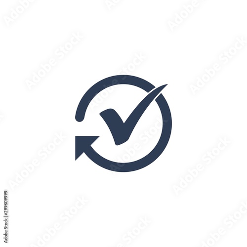 Completion. Vector icon isolated on white background.