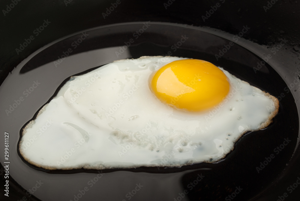 fried egg in a frying pan fried egg in a frying pan