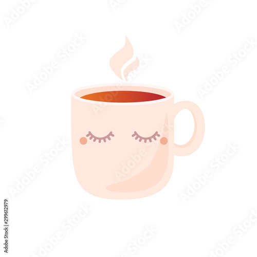 Cute cartoon cup of tea
