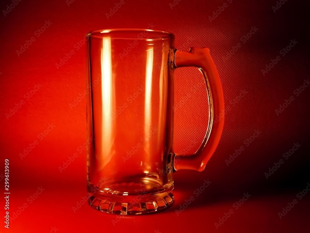 glass of beer on white background