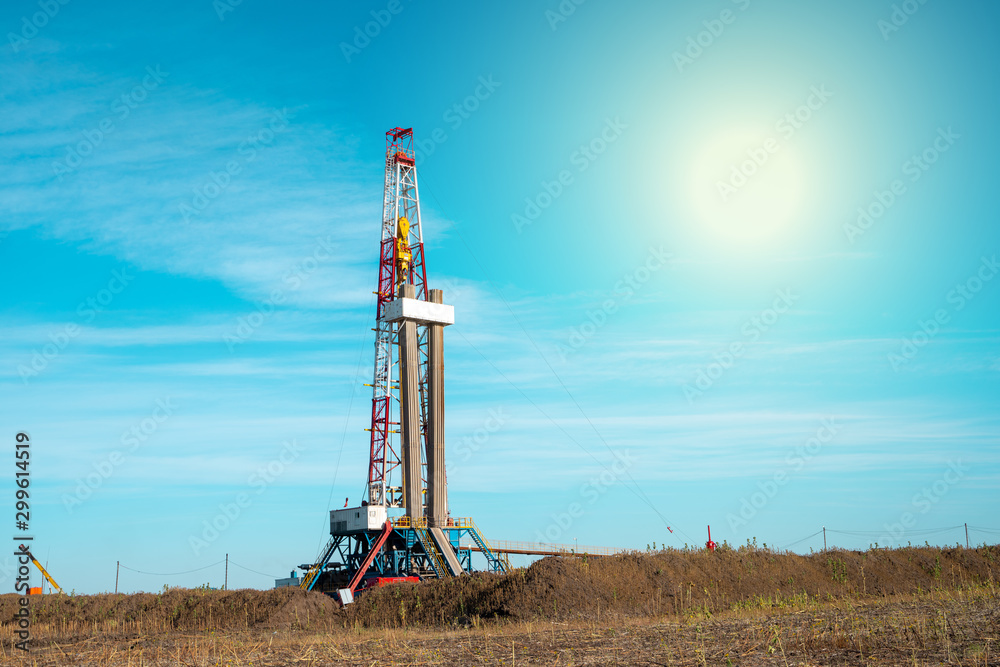 Oil and Gas Drilling Rig. Oil drilling rig operation on the oil platform in oil and gas industry. Oil and Gas Drilling Rig. Oil drilling rig operation on the oil platform in oil and gas industry.