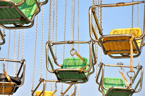 Photography This colourful vintage midway giant swing ride has delighted thousands of children and adults alike over the decades, and makes an annual visit to Toronto's Canadian National Exhibition AKA The Ex