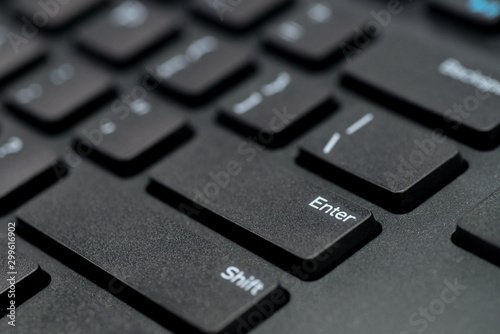 Enter button on a computer keyboard