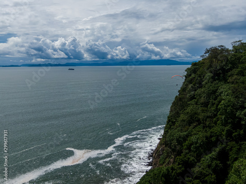 Beautiful aerial landscape view of people Parapenting in Costa Rica © Gian