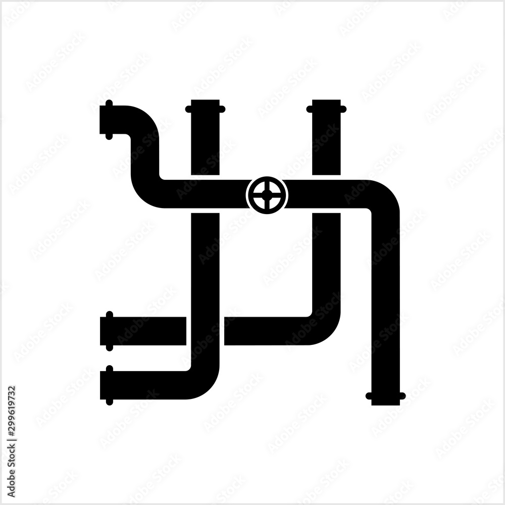 Pipe Icon, Pipe Fitting Icon, Water, Gas, Oil Pipeline, Plumbing Work Pipe Icon, Pipe Fitting Icon, Water, Gas, Oil Pipeline, Plumbing Work