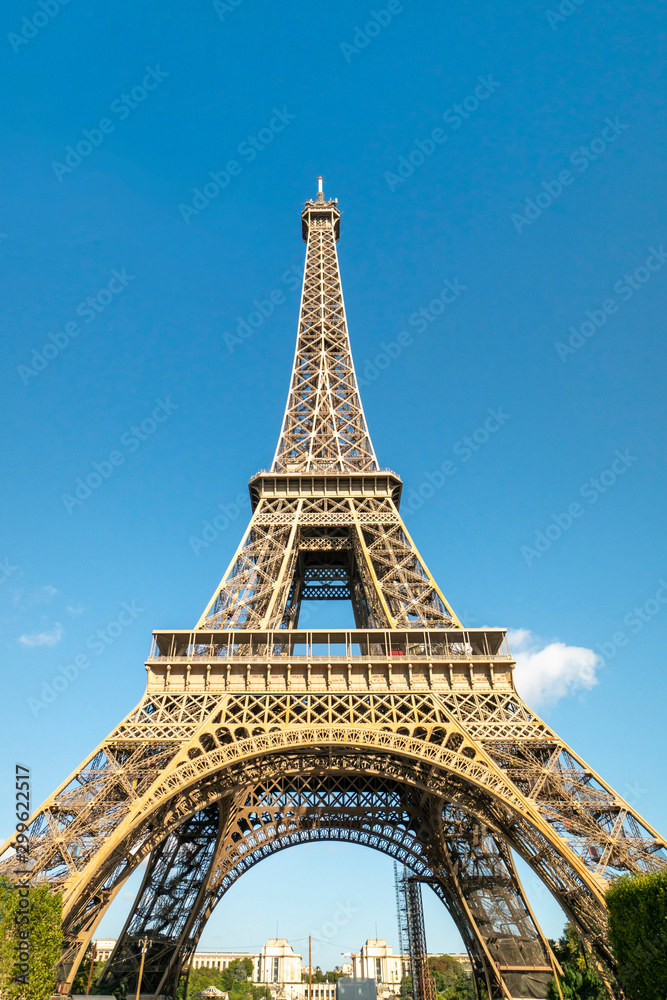 Beautiful view of famous Eiffel Tower in Paris, France. Paris Best Destinations in Europe. Beautiful view of famous Eiffel Tower in Paris, France. Paris Best Destinations in Europe.