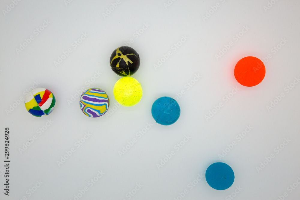 colorful balls on a white background