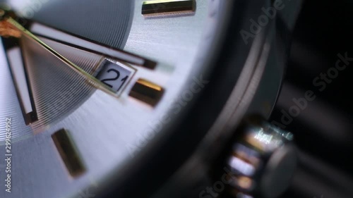 Extreme Close-Up Of Men‘s Wristwatch. Day 21 photo