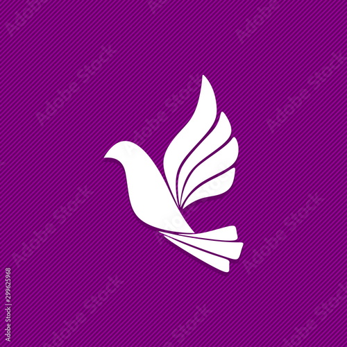 Dove, a symbol of peace and purity. The biblical symbol of the Holy Spirit.