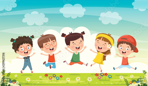 Little Children Having Fun Together