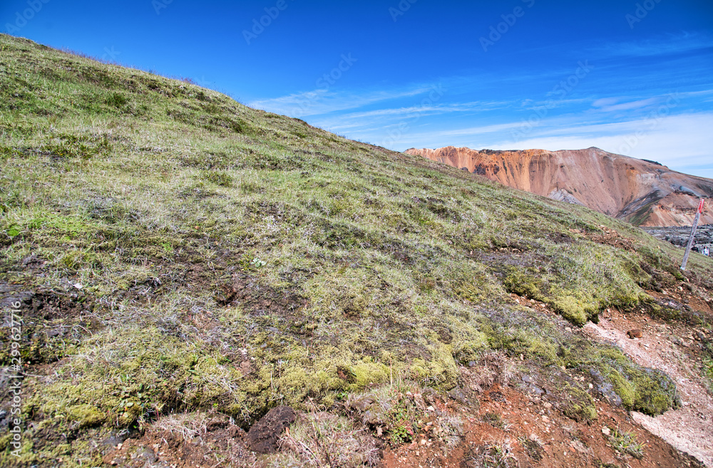 Mountains and rocks of Landmannalaugar, Iceland on a sunny day Mountains and rocks of Landmannalaugar, Iceland on a sunny day