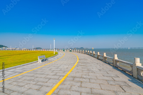 Coastal view of the South Road of couples in Zhuhai City, Guangdong Province