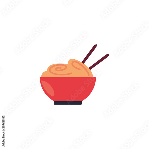 Isolated noodle bowl icon vector design