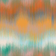 Gardinen Mustersammlungen Weiches, verschwommenes Ikat-Farbverlauf Ombre nahtloses Wiederholungsvektormuster in natürlichen Terrakotta-Wüstenfarben. Abstrakte Landschaft, altes Weben. Groß für Wohnkultur, Mode, stationär. Generative Kunst.  © NinjaCodeArtist