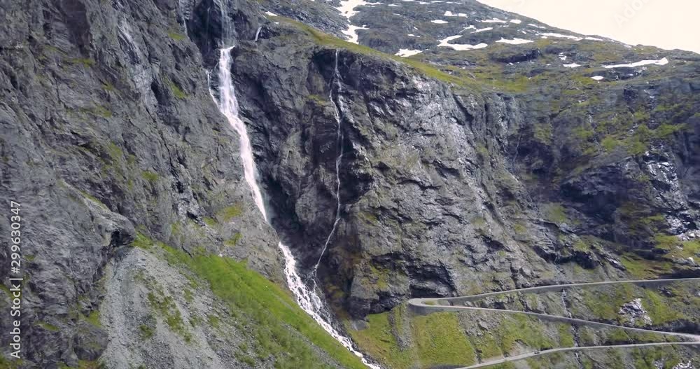Trollstigen road in Norway from above Trollstigen road in Norway from above