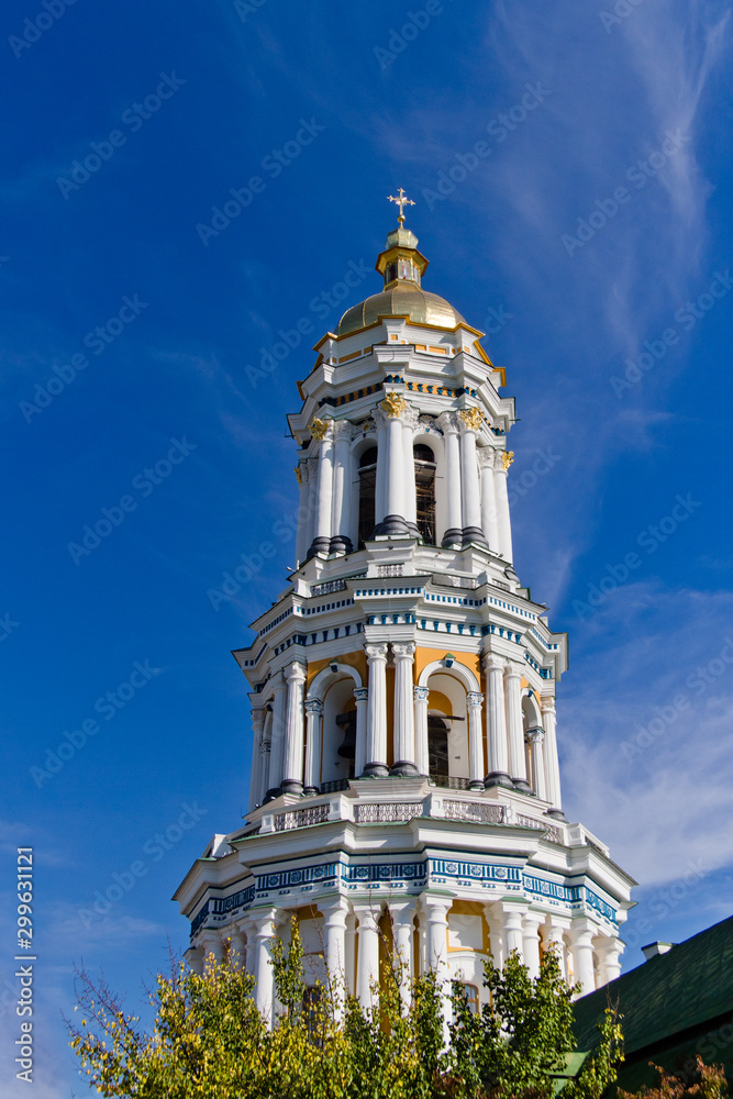 Bell tower of the Kiev-Pechersk Lavra. Kiev, Ukraine. Kyiv, Ukraine