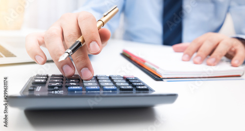 Accountant calculate tax information
