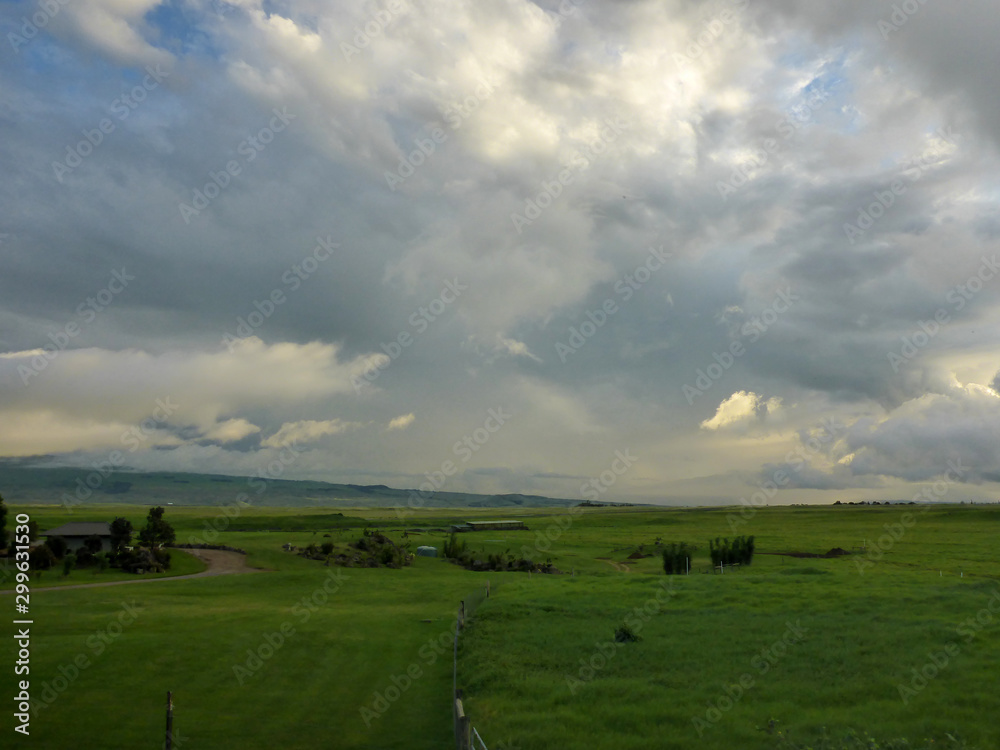 Dusk in the countryside farm fields of Waimea Dusk in the countryside farm fields of Waimea
