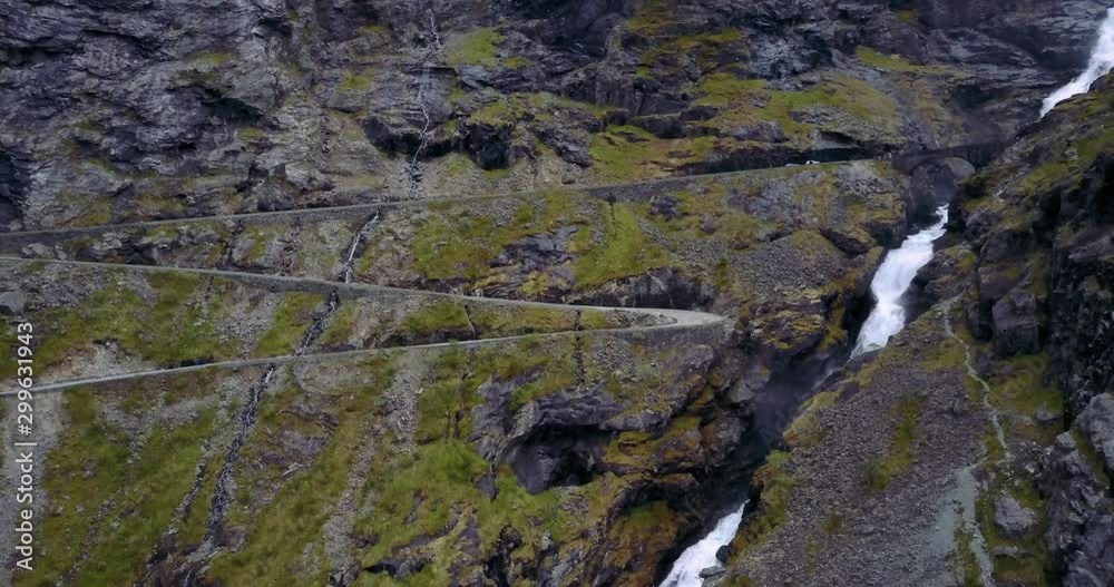 Trollstigen road in Norway from above Trollstigen road in Norway from above