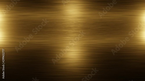 Stainless steel golden metal background texture. Incident light on the texture of the gold metal. Lightening and darkening of metal.