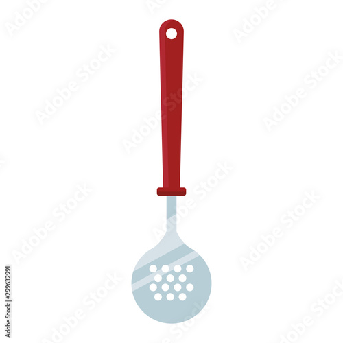 mesh skimmer icon, kitchen utensils design