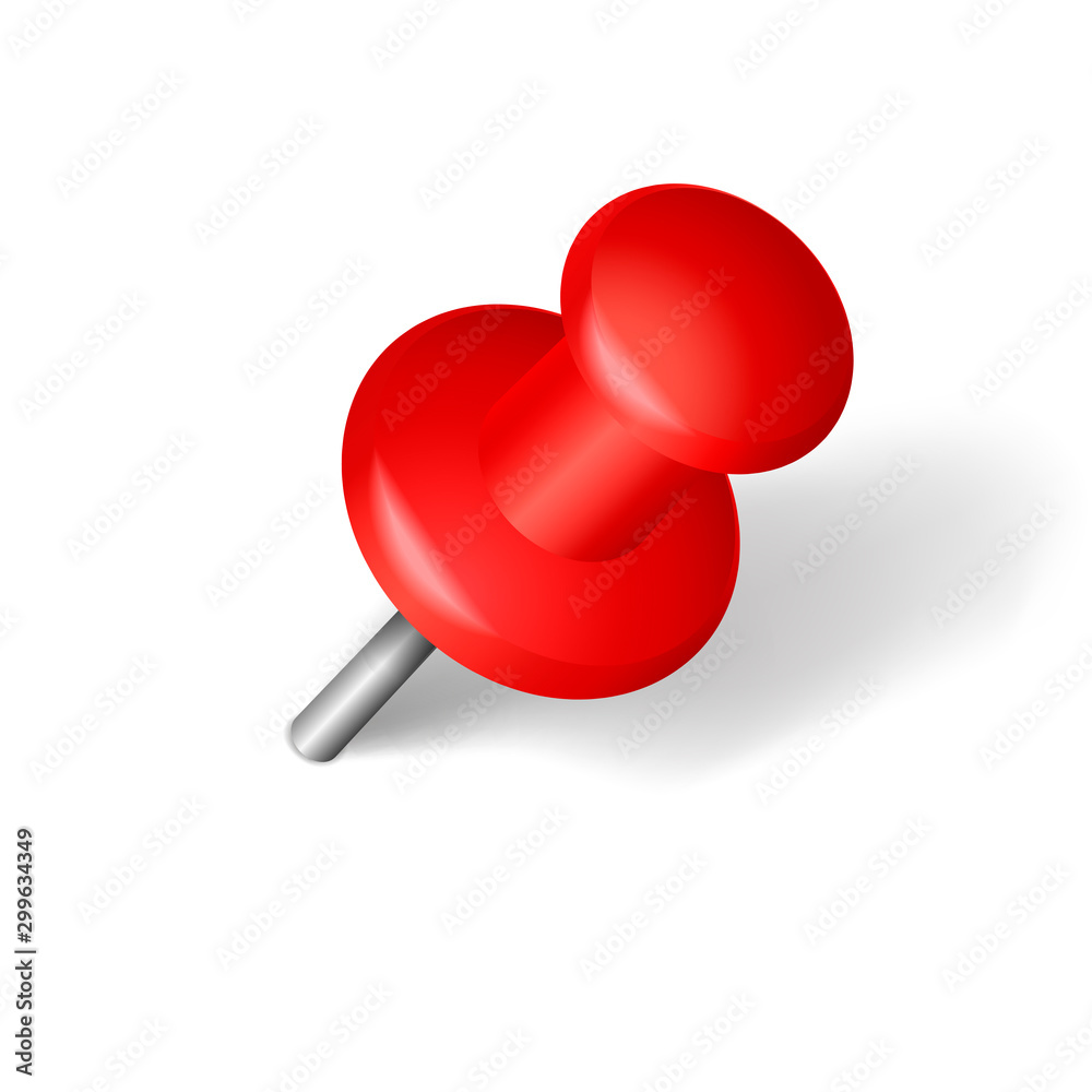 Red pin over white Red pin over white
