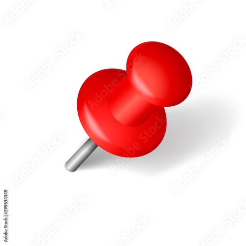 Red pin over white