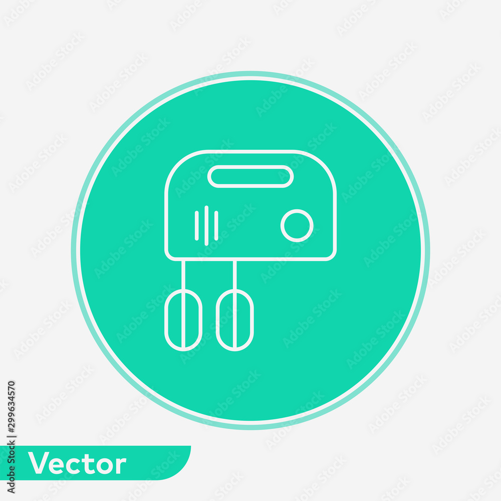 Hand mixer vector icon sign symbol Hand mixer vector icon sign symbol