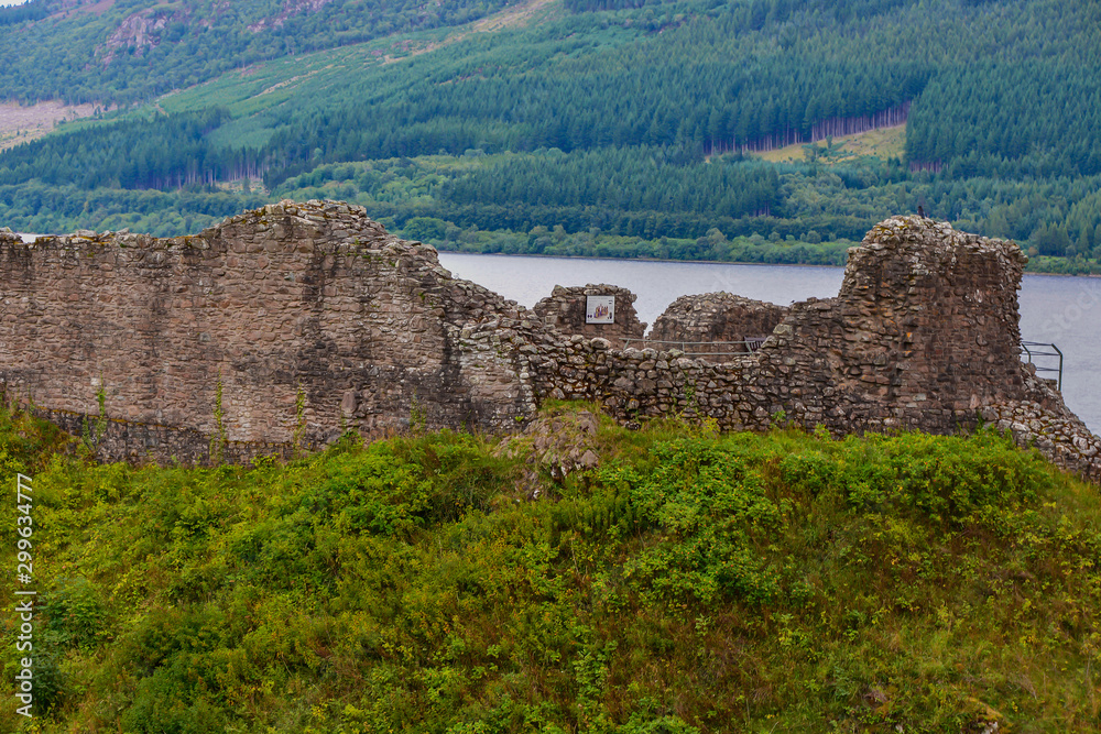 Urquhart Castle landscape in Scotland