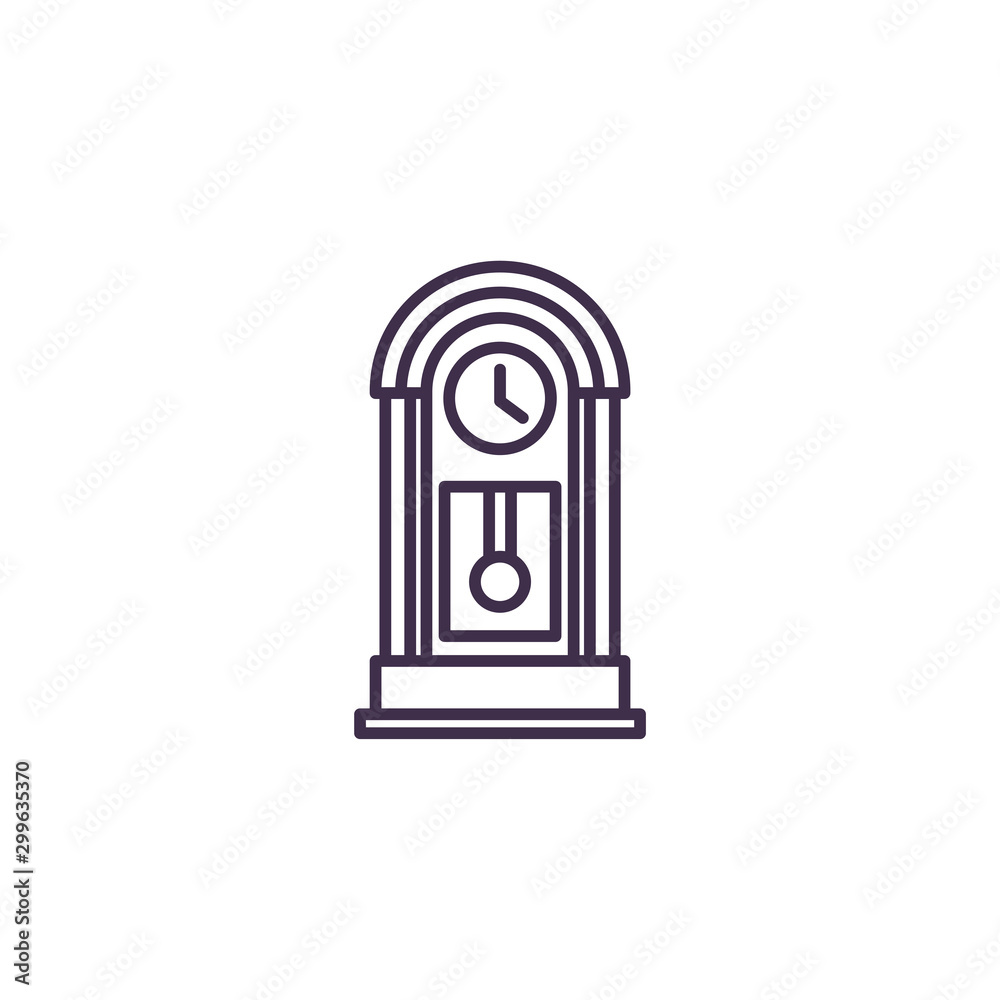 Isolated wood clock icon vector design Isolated wood clock icon vector design
