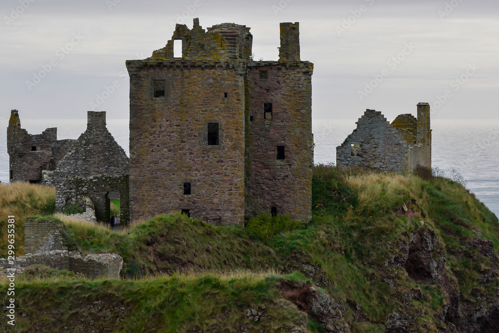 Dunnottar castle landscape in Scotland