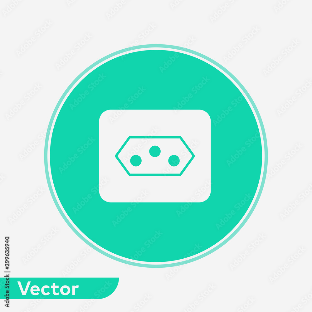 Socket vector icon sign symbol Socket vector icon sign symbol