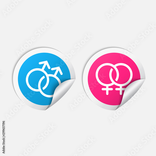 Vector sexual orientation white web icons