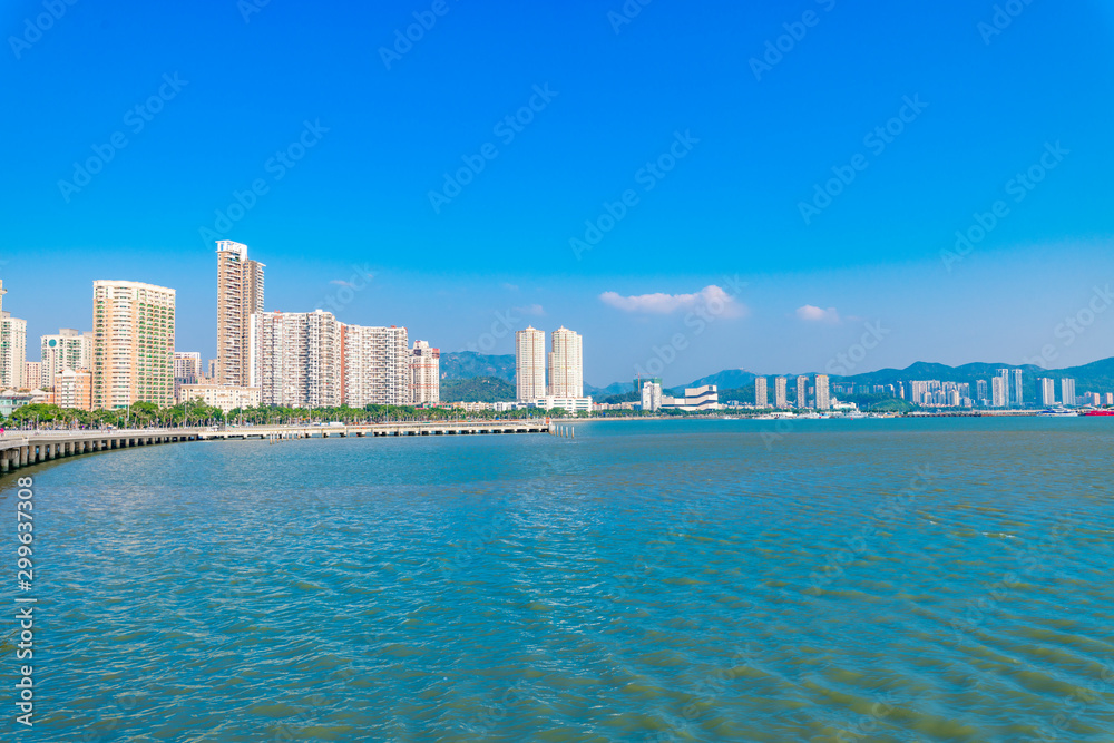 City view of Beaver Island on Couple Road in Zhuhai City, Guangdong Province City view of Beaver Island on Couple Road in Zhuhai City, Guangdong Province