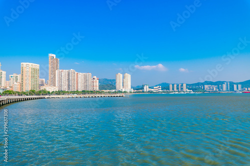 City view of Beaver Island on Couple Road in Zhuhai City, Guangdong Province