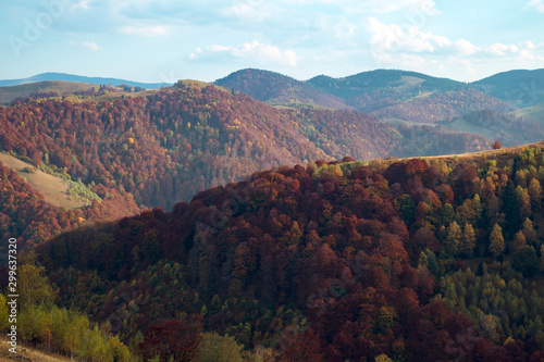 Mountains in the fall season