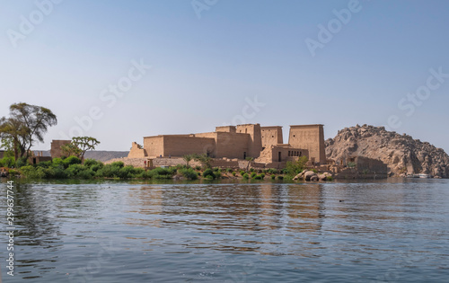 Panoramic view of Philae Temple (also called the Temple of Isis) on the Agilkia Island near Aswan, Egypt photo