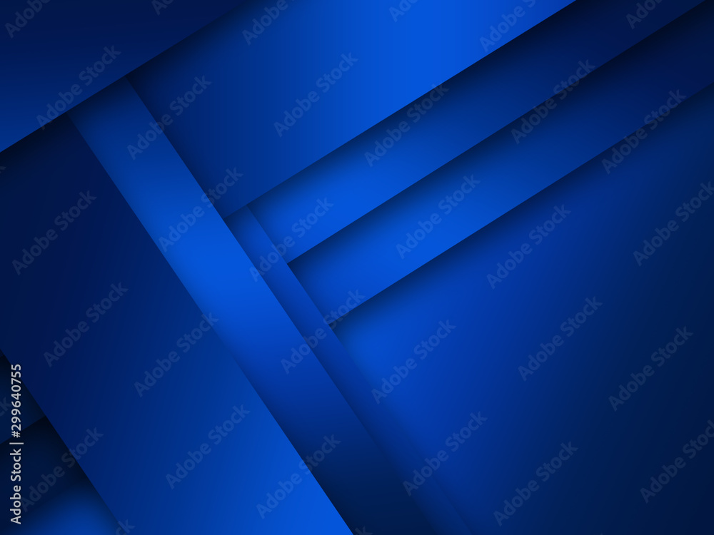 Modern blue background overlap paper with blank space for your text 