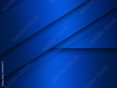 Modern blue background overlap paper with blank space for your text 