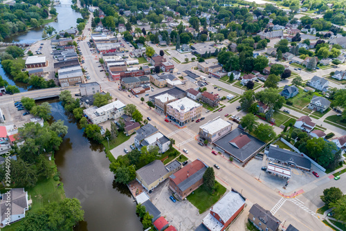 Aerial view of Mayville Wisconsin photo