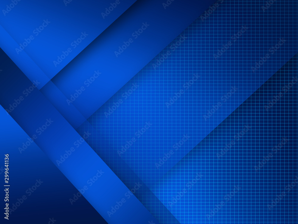 Obraz premium Modern blue background overlap paper with blank space for your text 