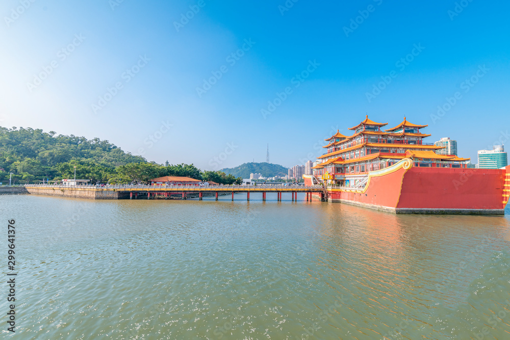 A view of Beaver Island on Couple Road in Zhuhai City, Guangdong Province, China A view of Beaver Island on Couple Road in Zhuhai City, Guangdong Province, China