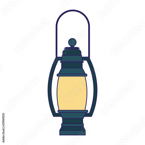 camping lantern icon, flat design