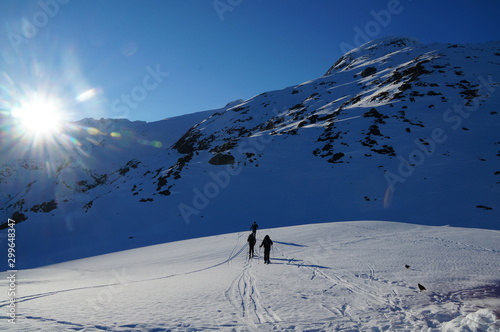 Back country skiing at Brewster hut