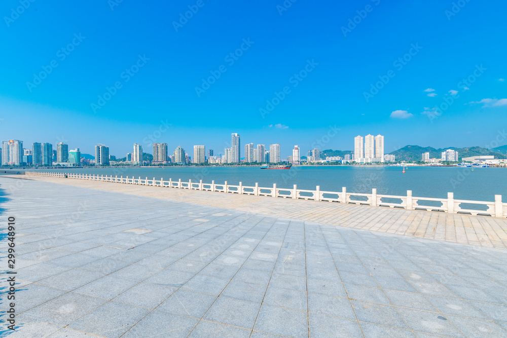 City view of Beaver Island on Couple Road in Zhuhai City, Guangdong Province